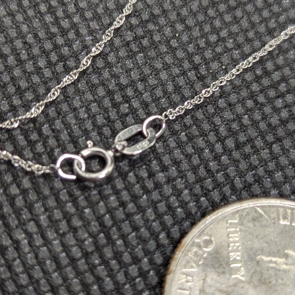 14k white gold delicate chain FIRM - Picture 3 of 4